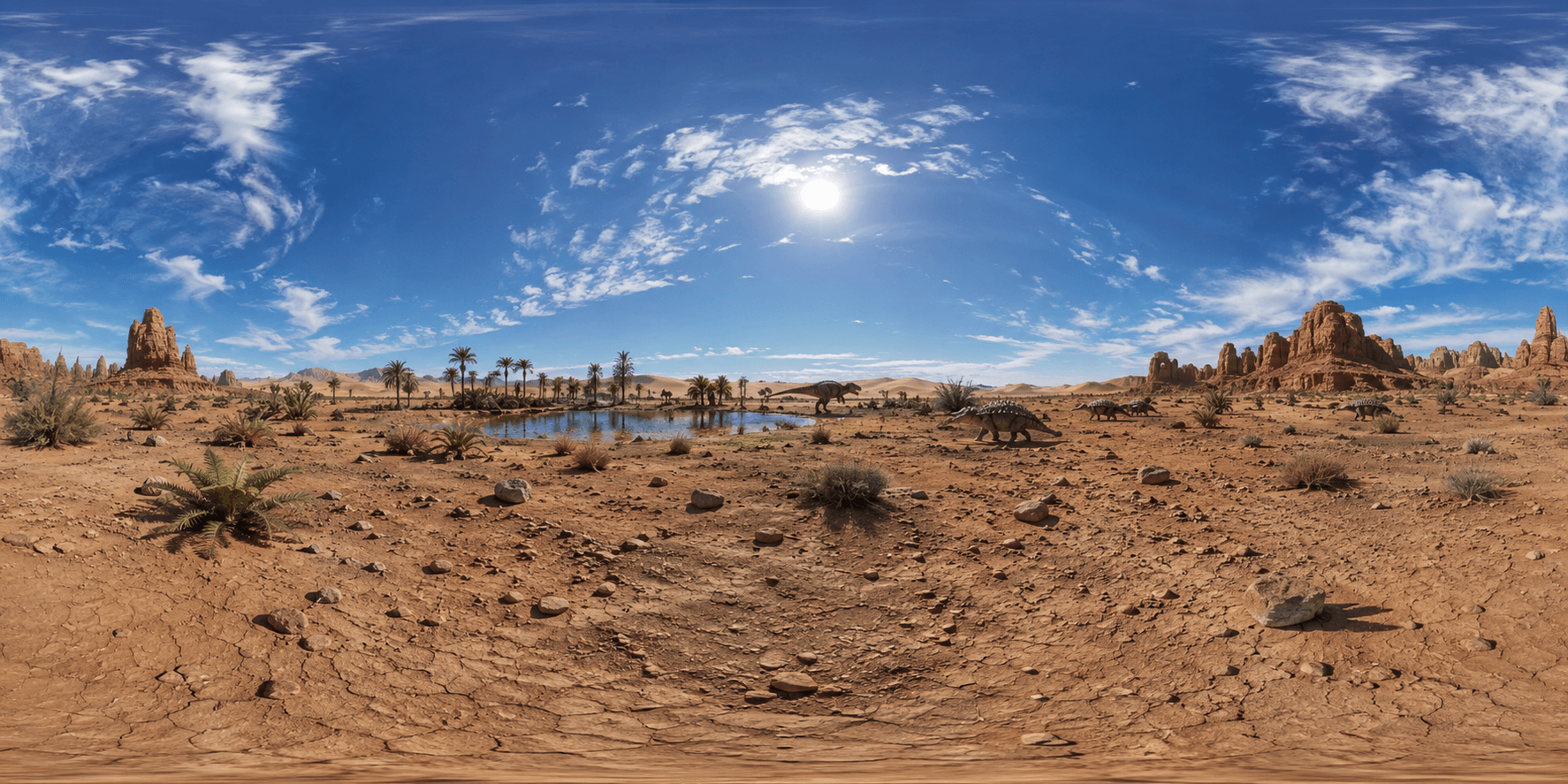 Desert oasis 360-degree preview in Cretaceous Floodplain